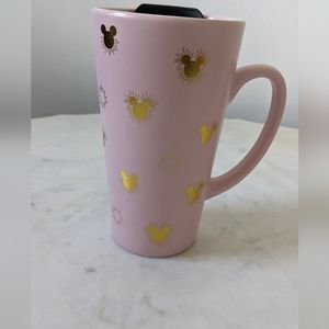 Disney pink and gold travel mug